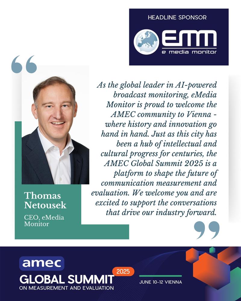 eMM CEO Dr. Thomas Netousek on sponsoring the 2025 AMEC Global Summit in Vienna